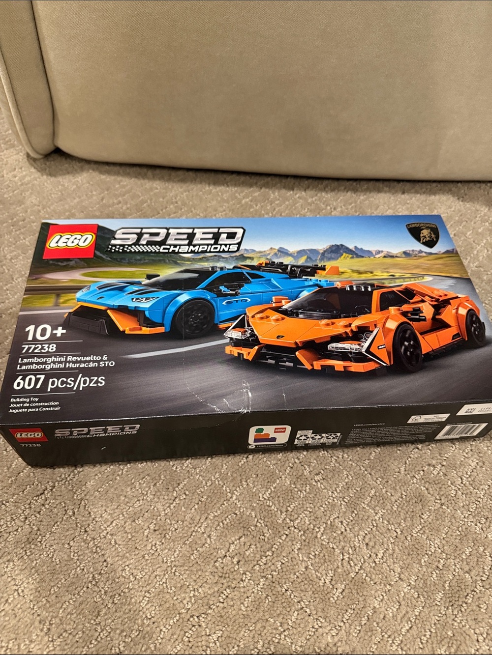 Lego Speed Champions Blue and Orange Lamborghini Set